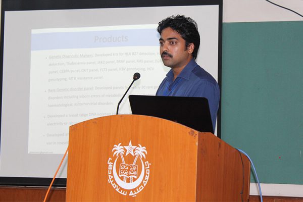 11 Dr. Satya Pavan Kumar Varma Chekuri giving presentation at IC InnovatorClub Fifth Meeting