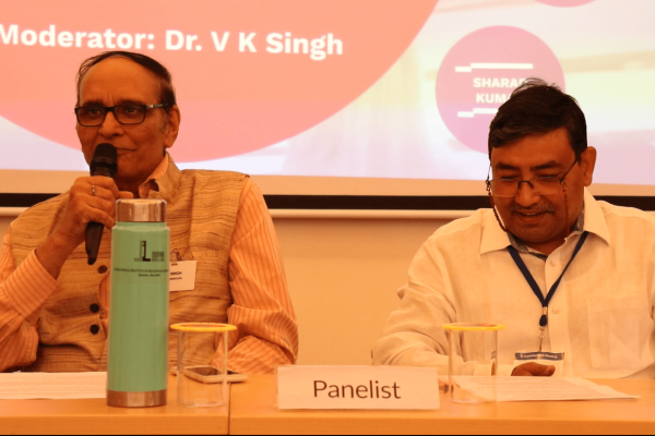Dr. VK Singh and Partha Roy in the panel discussion at IC InnovatorClub Meeting