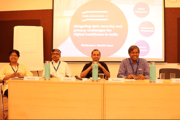 Dr. Vibha Jain, Rabin Majumdar, Sachin Gaur and Ananda Sen Gupta in Panel discussion 2 at IC InnovatorClub Meeting