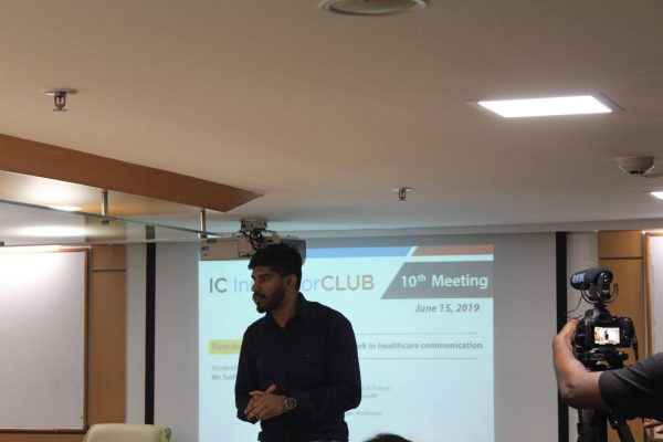 Mr. Dhruv Singh hosting the tenth IC InnovatorCLUB Meeting